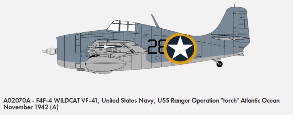 Airfix 02070A model 1/72 samolot Grumman F4F-4 Wildcat