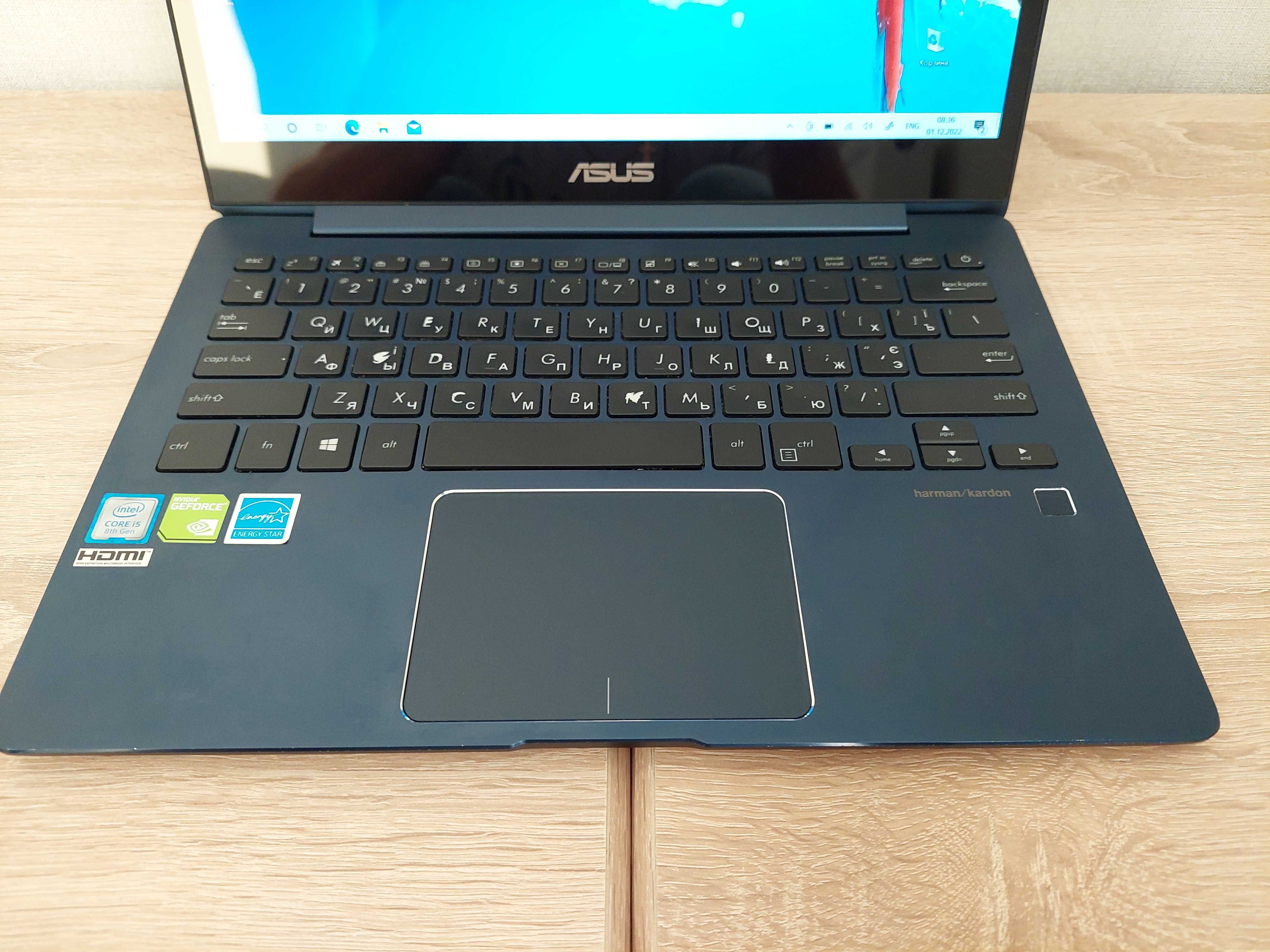 Легкий и красивый ультрабук ноутбук Asus Zenbook U331u i5-8250u 8G Тач