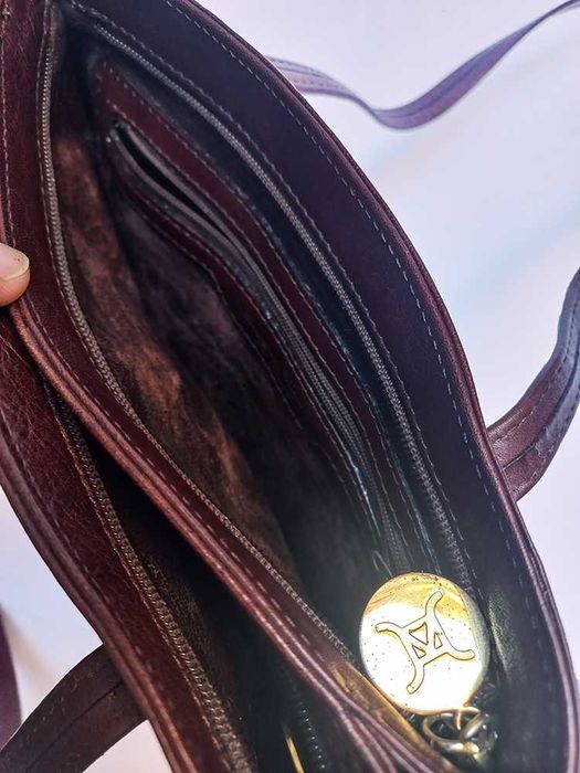 Mala Ombro Pele Genuína Castanho