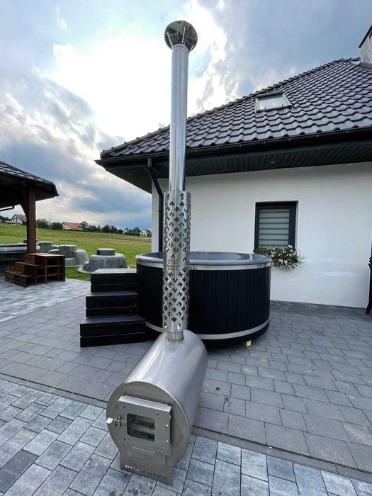 GORĄCA BANIA Ruska Bania Ogrodowa Jacuzzi HOT TUB - piec zewnętrzny