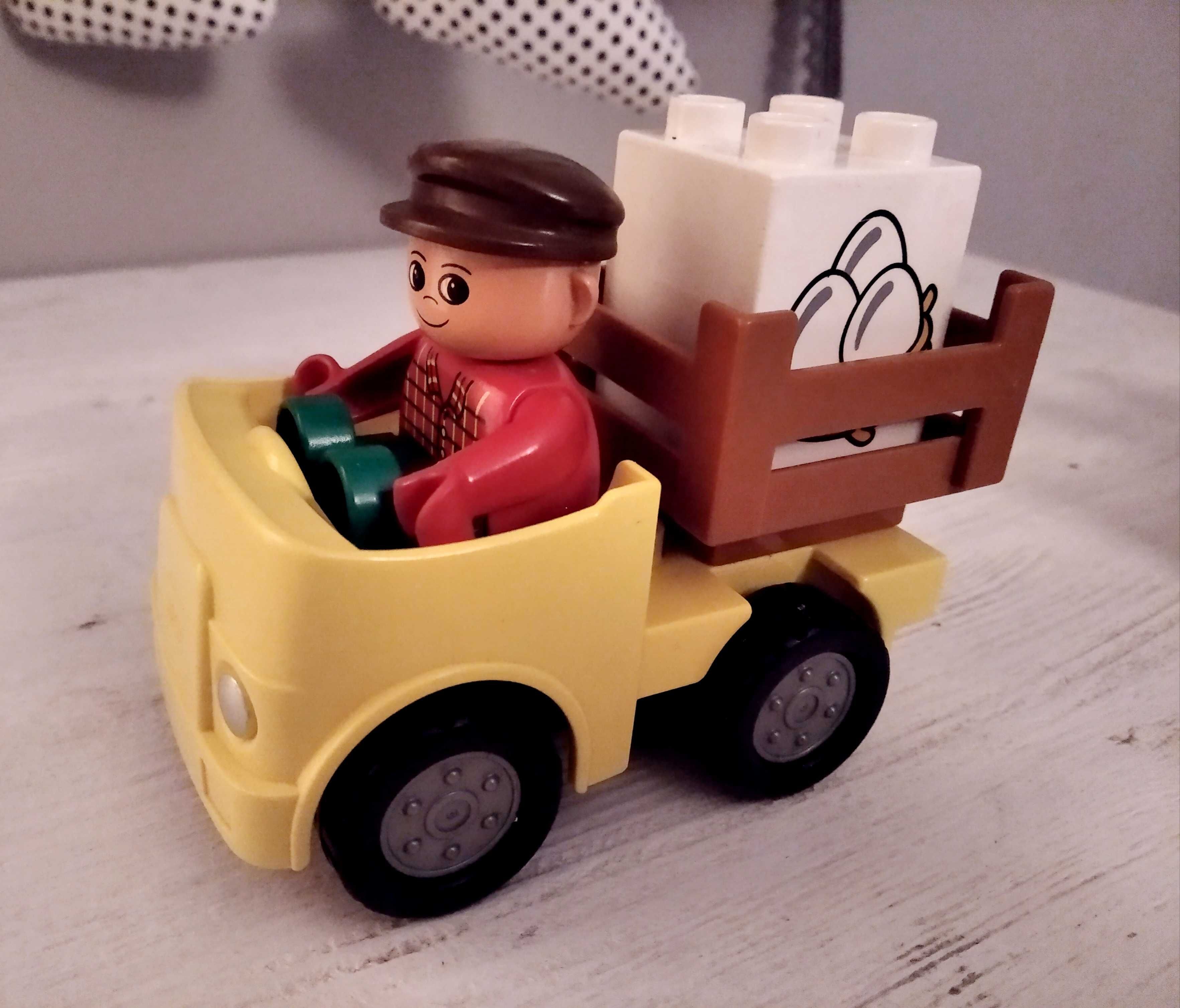 Lego duplo pojazd farmera traktor samochód ludzik