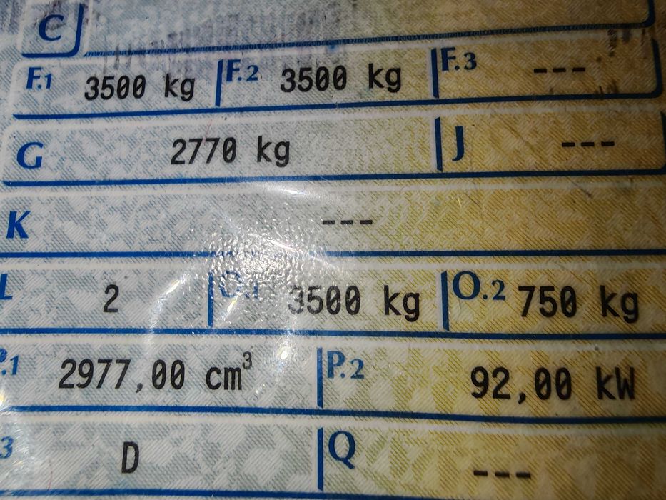 Mitsubishi Canter 55 zarejestrowany na 3,5 tony