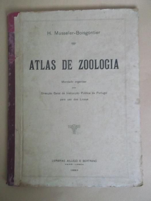 Raridade: Atlas de Zoologia de H. Musseler-Boisgontier