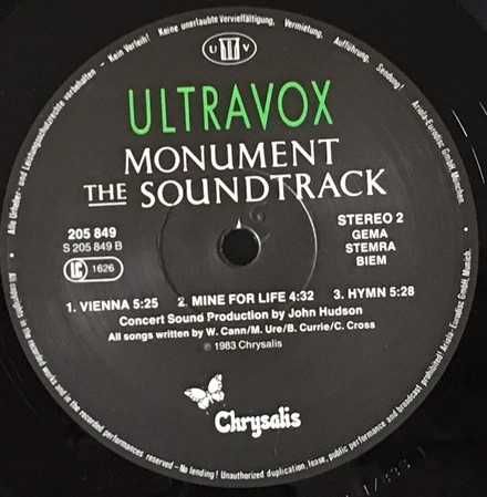 Ultravox – Monument The Soundtrack