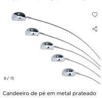 Candeeiro inox com pé mármore