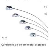 Candeeiro inox com pé mármore