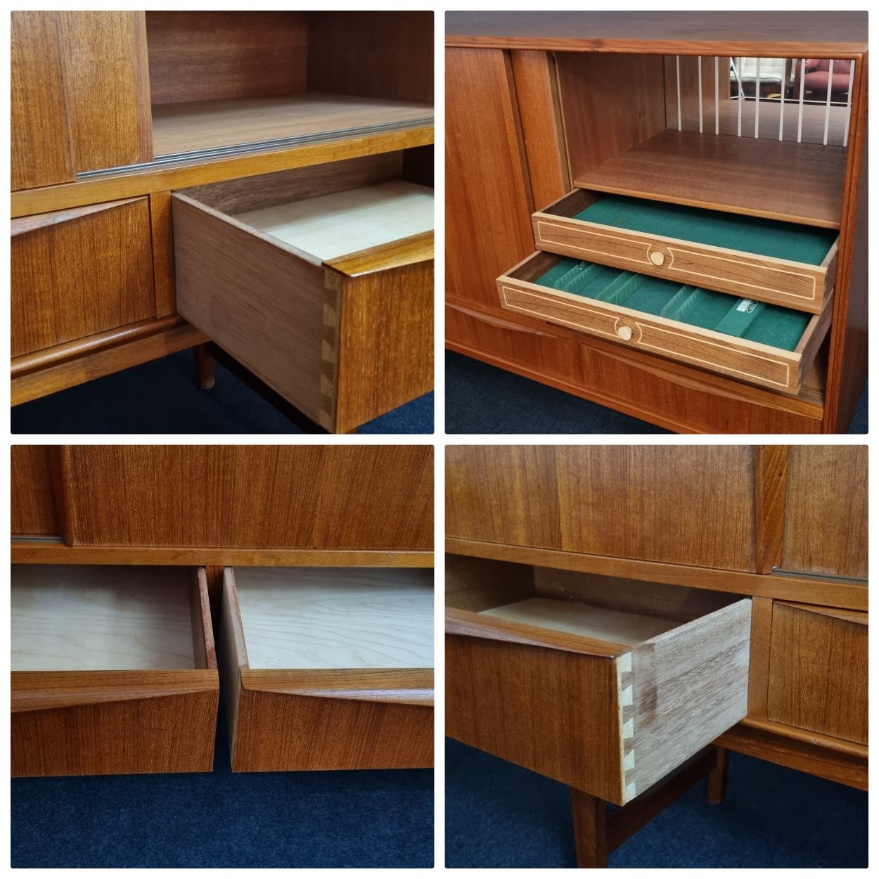 Komoda Sideboard Teak Dania lata70 Sejling Skabe