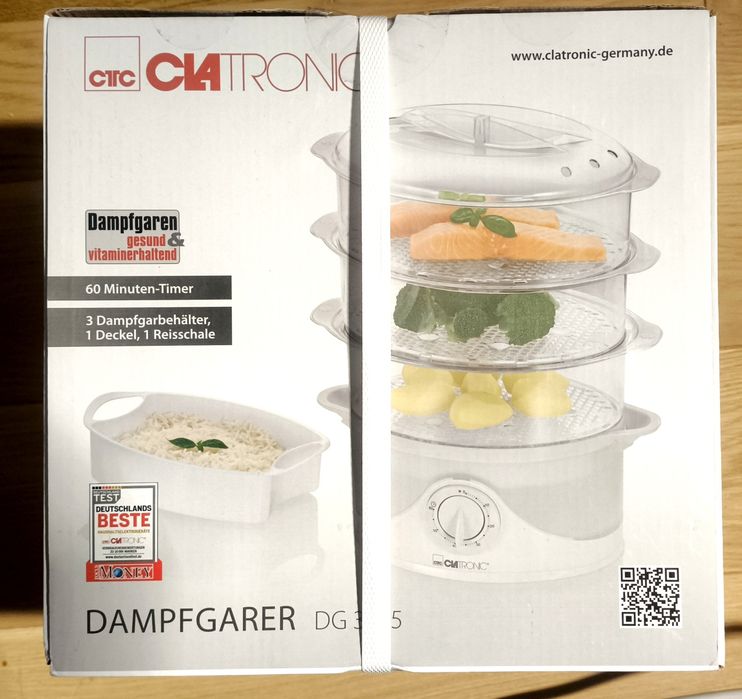 Parowar 3-poziomowy do gotowania na parze Clatronic DG 3665