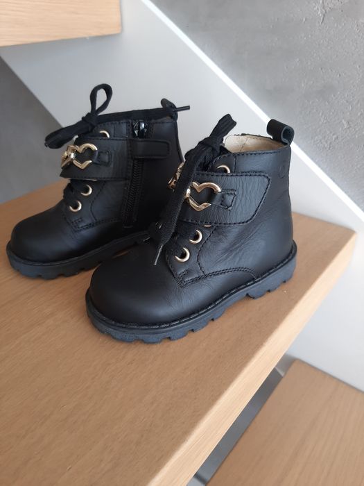 BOTKI SKÓRZANE Naturino rozm.21 czarne NOWE Z METKĄ