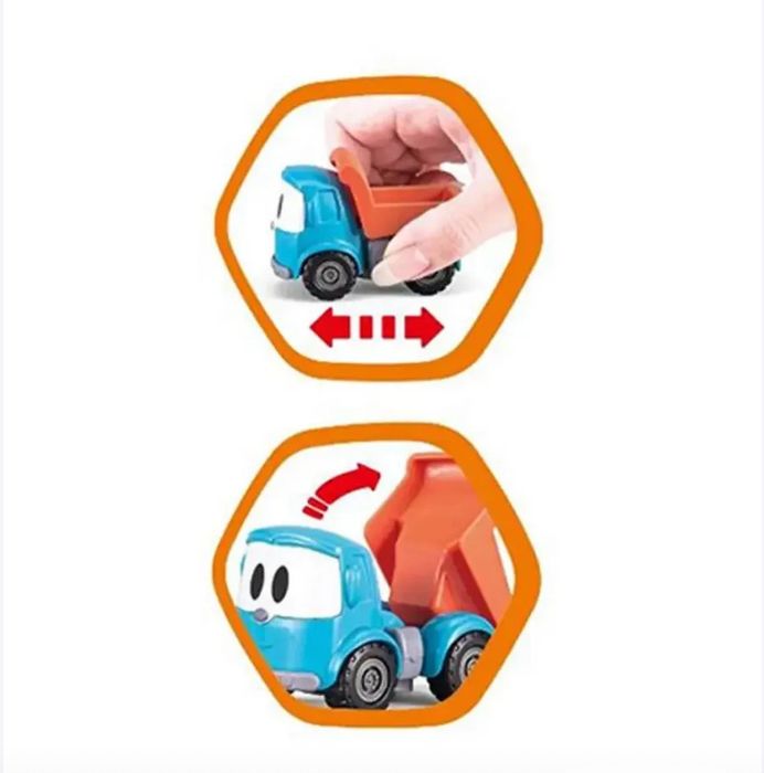 Ігровий набір Гараж Вантажівочка Льова та 7 машинок інерція , мех ліфт