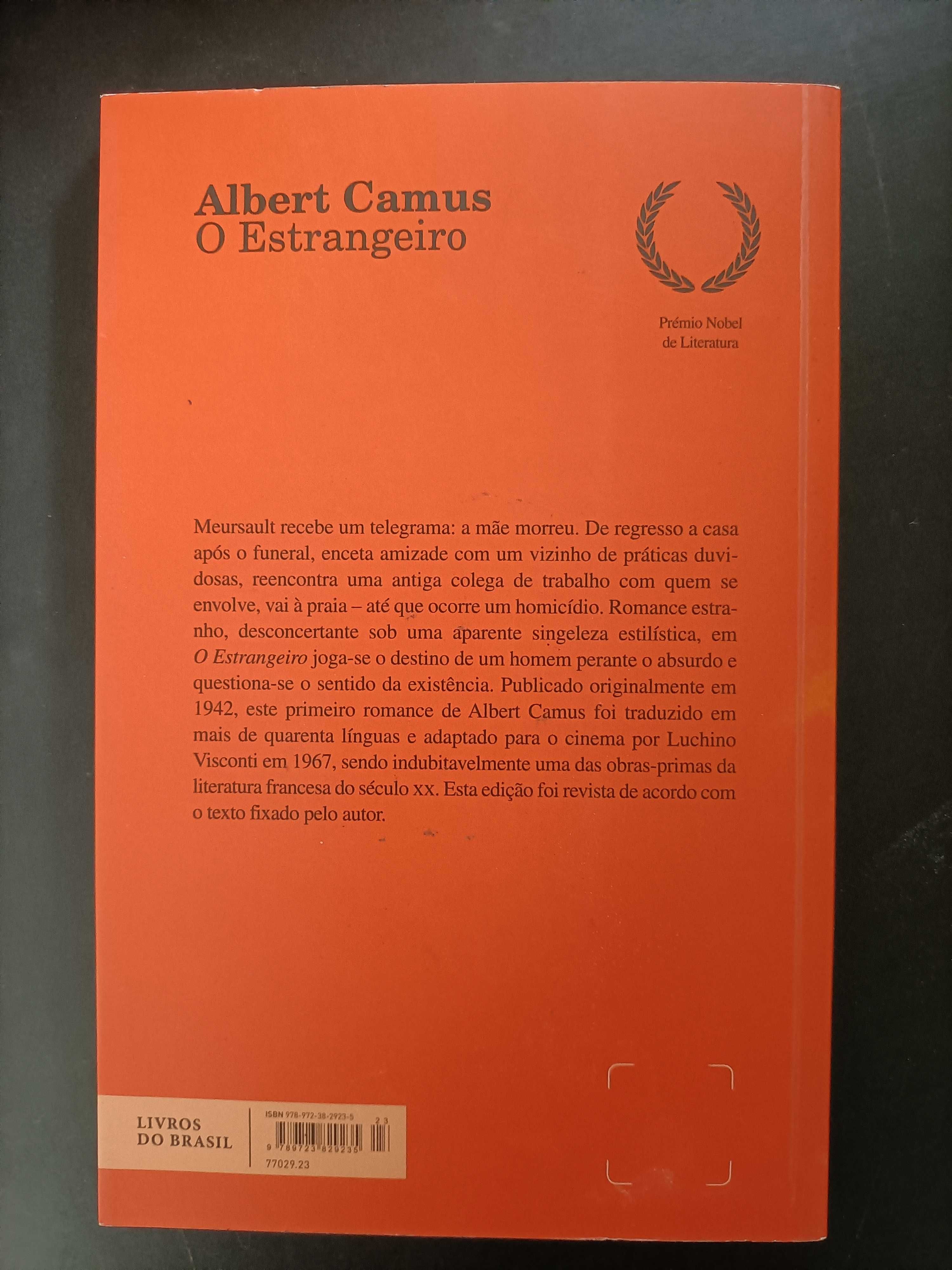 Livro - O Estrangeiro - Albert Camus - portes incluídos