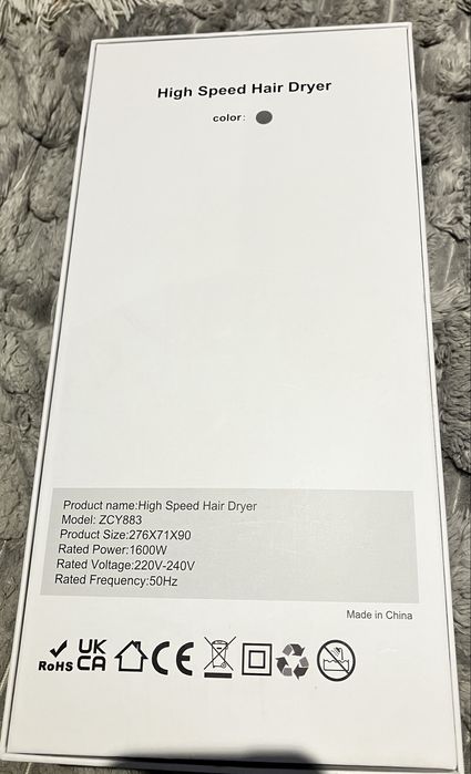 Suszarka do włosów Immoso High Speed 1600W – nowoczesna, szybkoschnąca