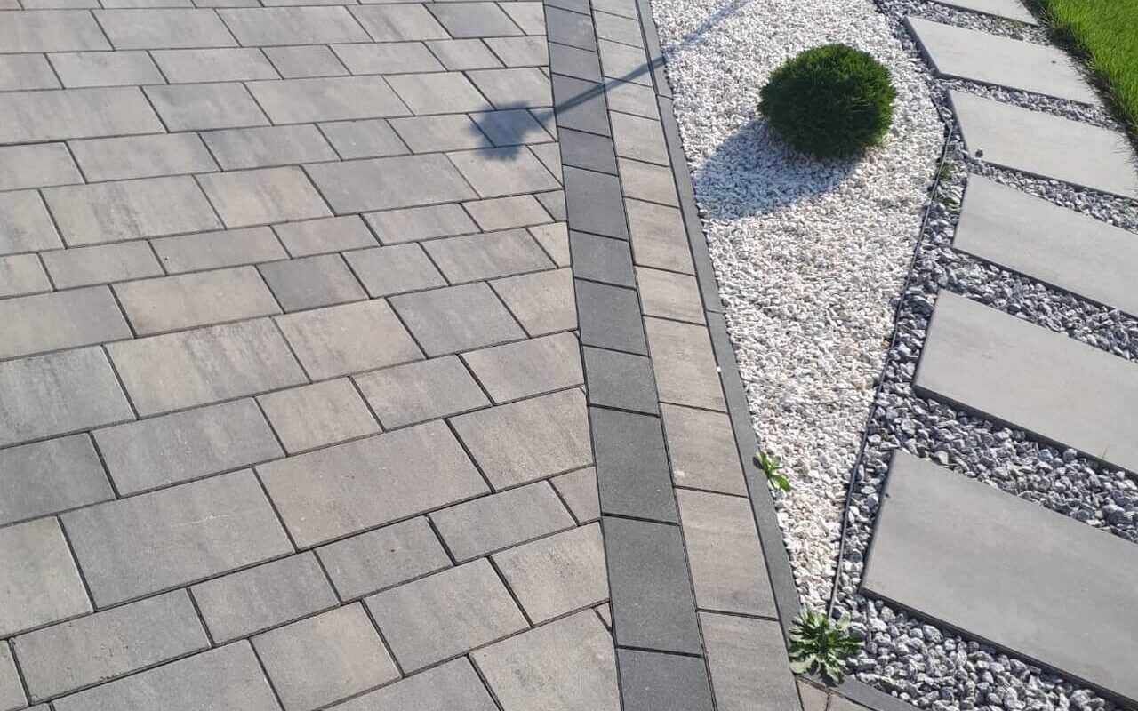 Kostka brukowa Modern kostka dekoracyjna kolor szary 6 cm