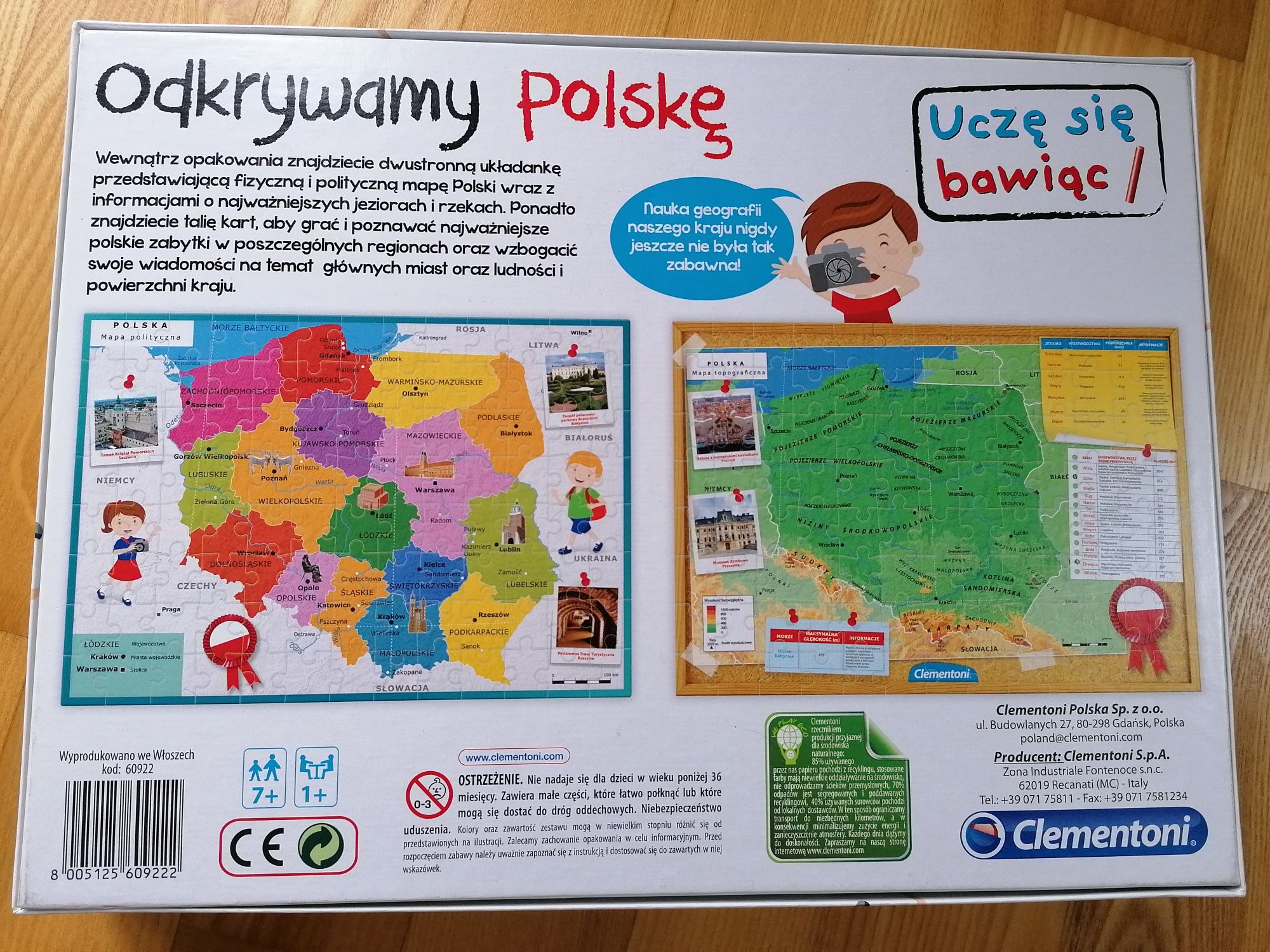 Puzzle edukacyjne "Odkrywamy Polskę" (7+)