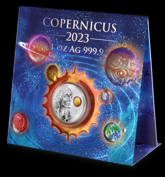 5 євро 2023 Микола Коперник Germania mint 1 унція срібло 999 Мальта