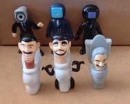 Conjunto 6 bonecos Skibidi Toilet