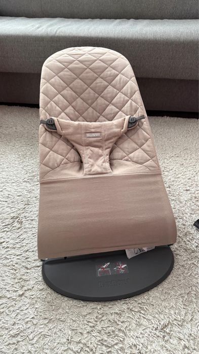 BABYBJORN - leżaczek BLISS Woven, Piaskowoszary