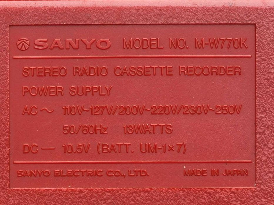 Sanyo M-W 770 K  made in Japan