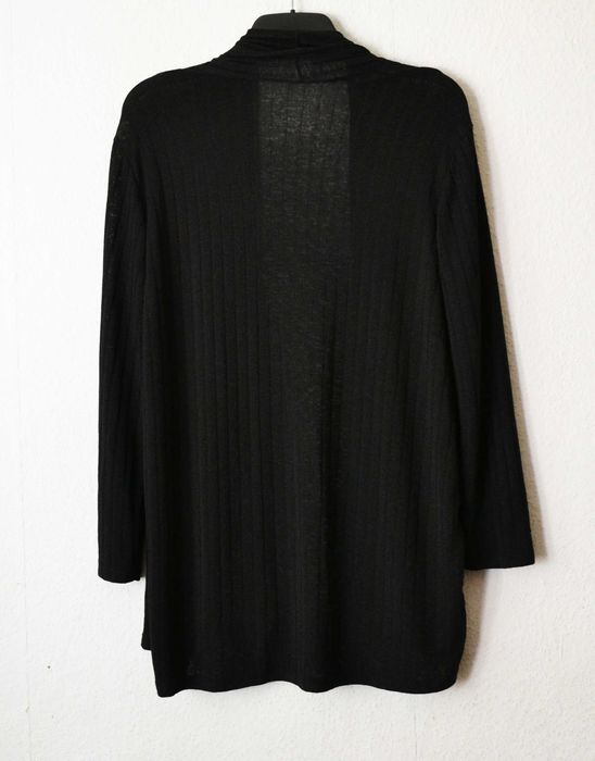 Czarny długi kardigan