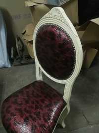 Luksusowe krzesło Kler, awangarda, skóra, drewno