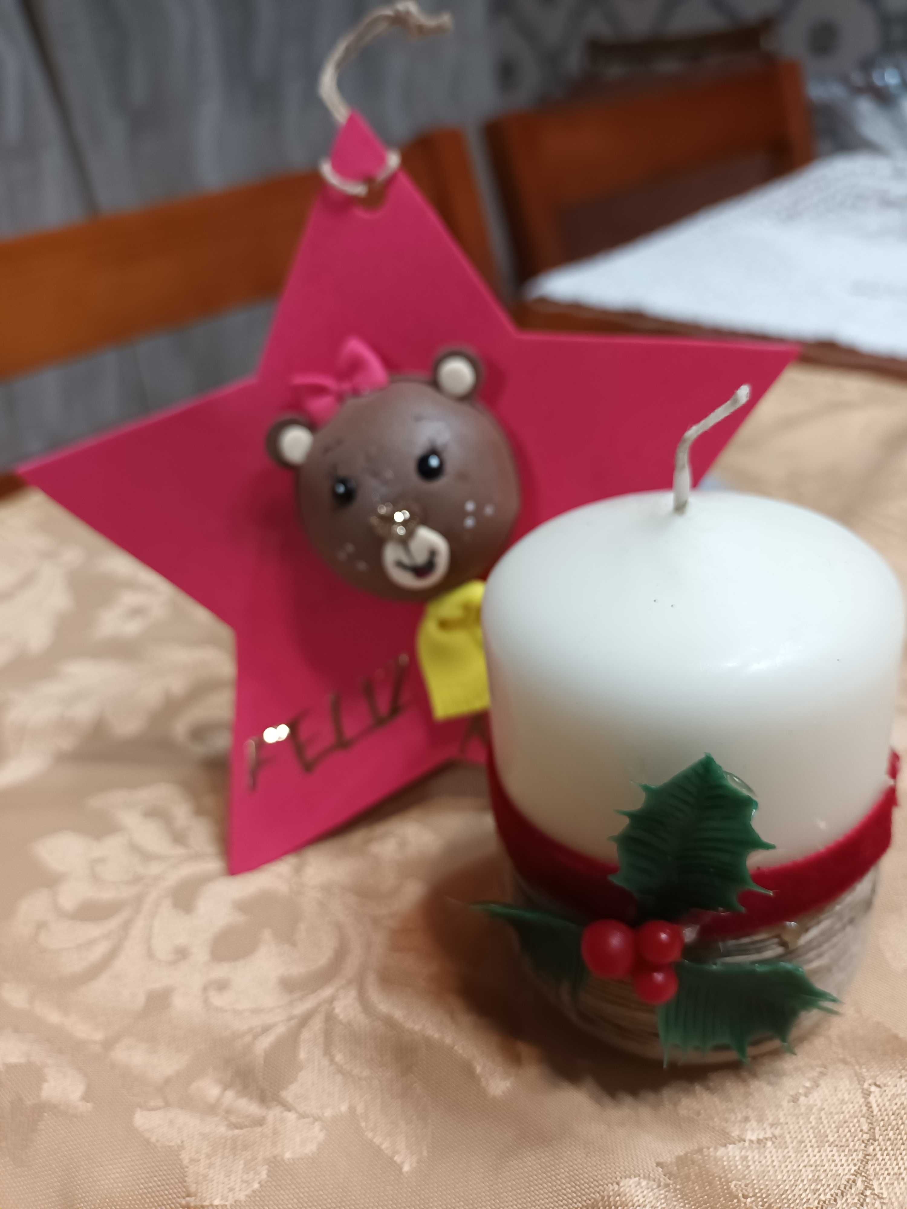 Vela + estrela de natal