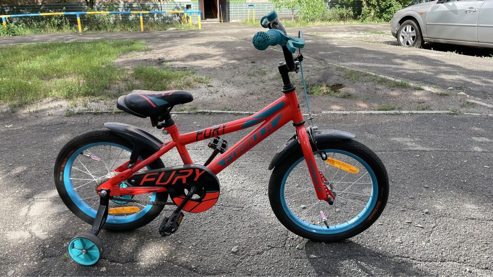 Детский велосипед Formula Fury 16” + Самокат + детский игровой стол