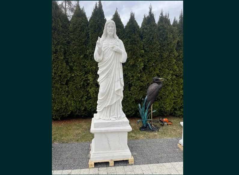 Figura marmur jezus miłosierny 230 cm kościelna