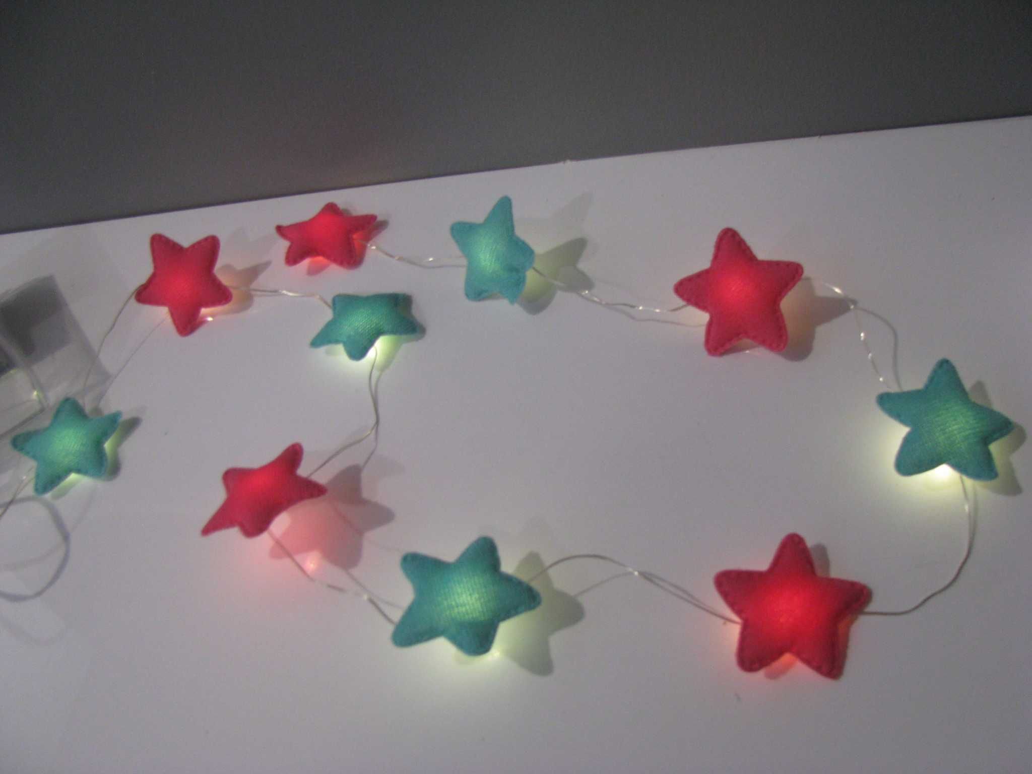 nowe dekoracyjne lampki LED gwiazdki łańcuch świetlny gwiazdy