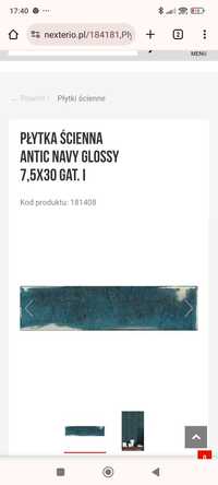 Płytki antic navy glossy