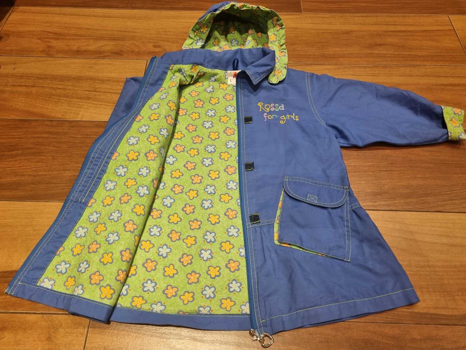 Kurtka przejściowa R 116 ROSSA POLAND kaptur kwiaty a'la płaszczyk