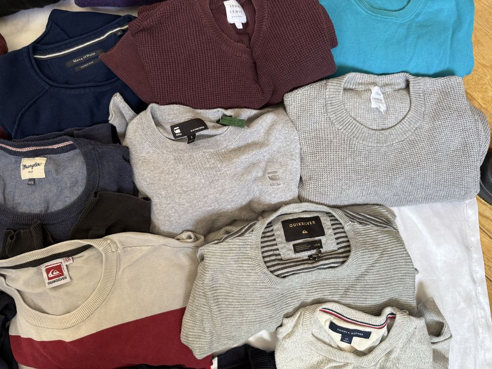 Bulk swetrow paczka ubrań 23 sztuk tommy hilfiger hugo boss gant