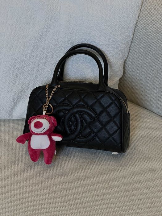 Жіноча Сумка Chanel Vintage CC Quilted Caviar Bowling Bag
