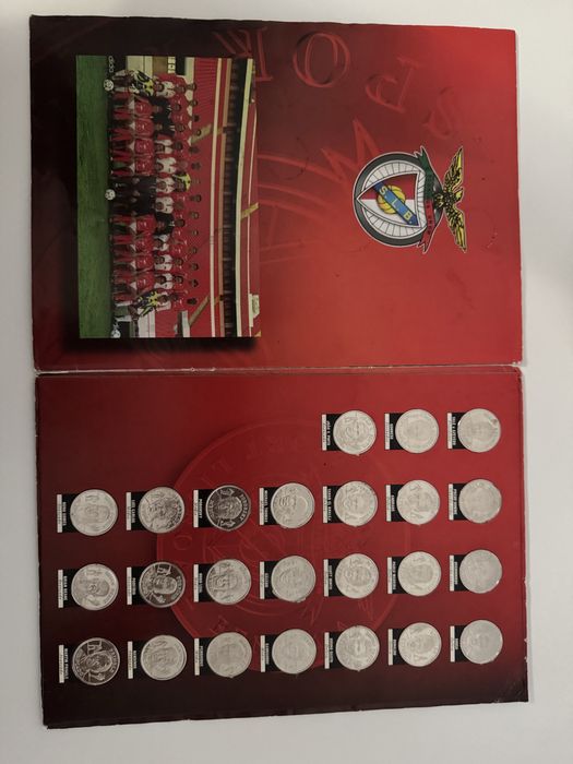 Coleção moedas Benfica