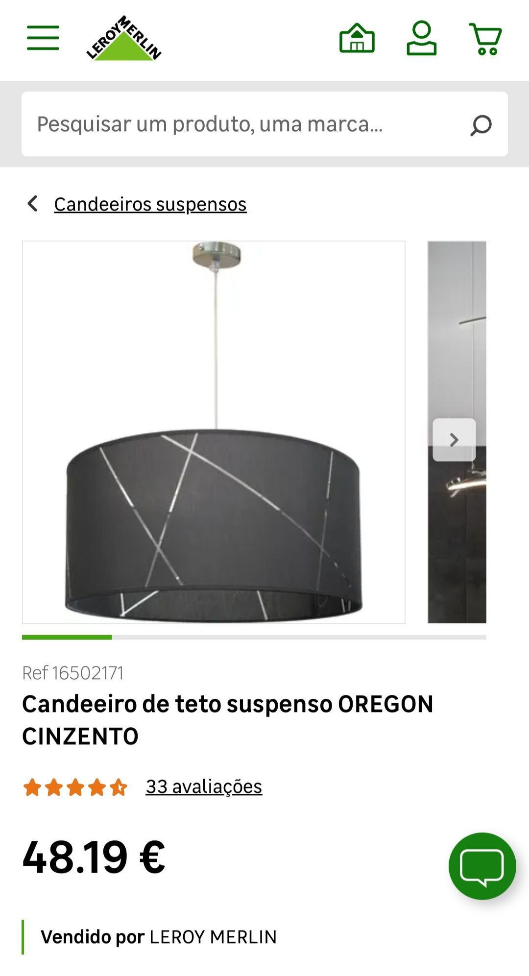 Candeeiro de teto suspenso OREGON CINZENTO