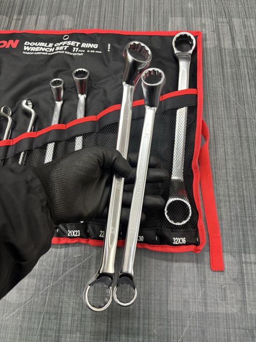 Набір ключів відігнутих накидних на 75грд. 11 предметів (6x36мм)