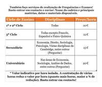 Explicações Várias Áreas (2º Ciclo a Universitário) Online/Presencial