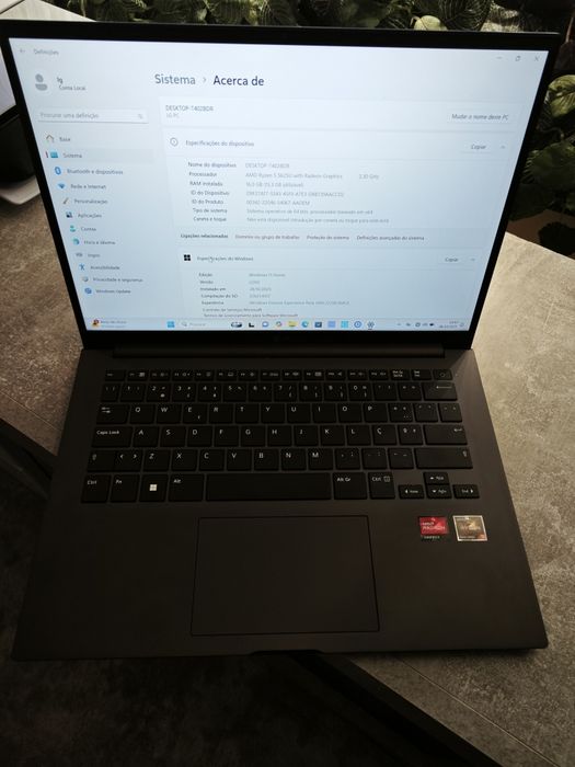 Portátil lg ultra fino/ryzen 5/512 ssd/16gb ram