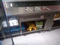 Balcão em inox com banho maria