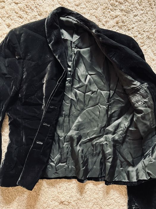 Дизайнерский бархатный пиджак Gucci оригинал! винтаж размер S,М