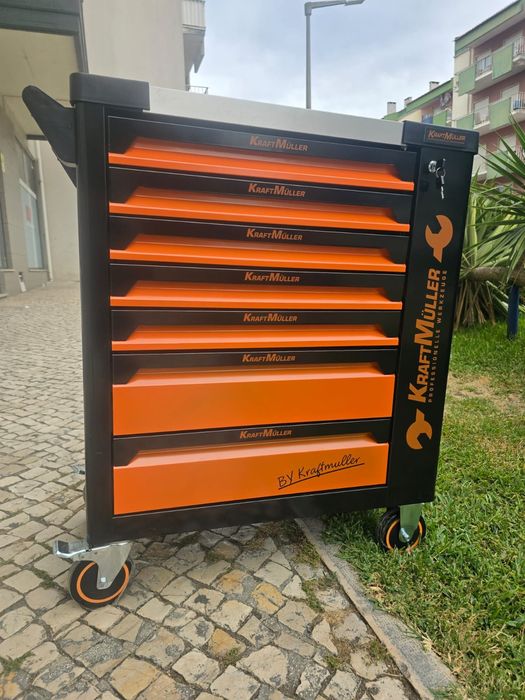 Carinho De ferramenta de 7 gavetas 6 completas Kraft Müller novo