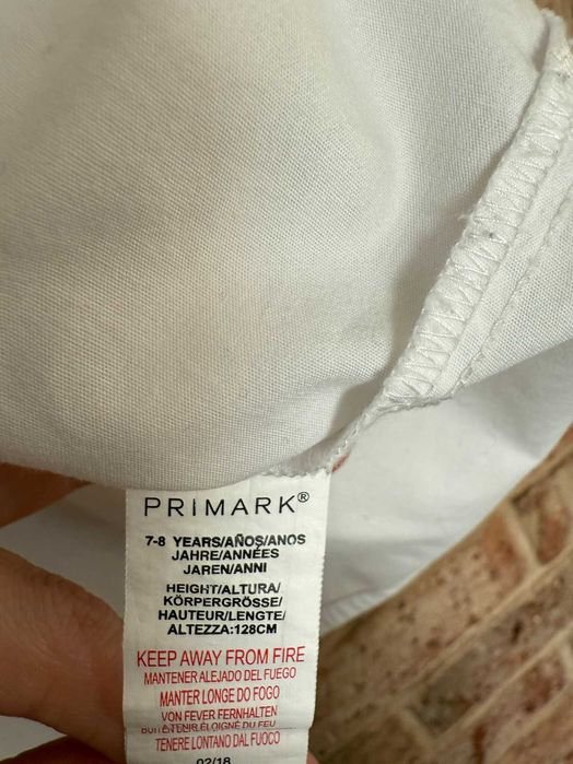 Bluzka bluzeczka biała galowa elegancka akademia Primark 128