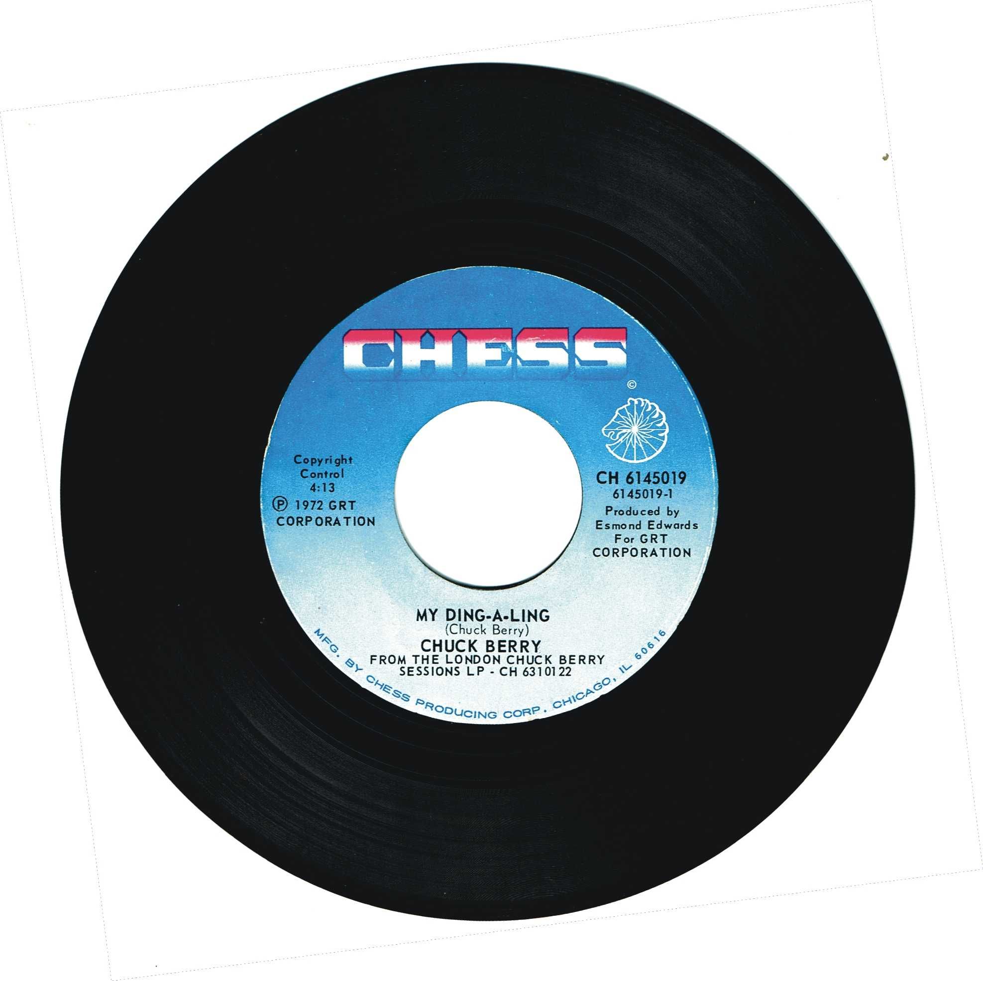 Procol Harum, Chuck Berry, etc, 9 discos vinyl de 45 Rpm 7"