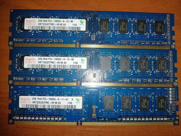 Память DDR3 2Gb Hunix 10600 частотой 1333MHz на 8 и 16 модулей
