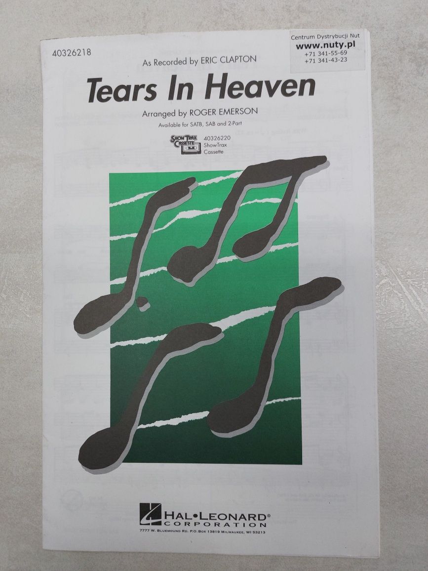 Tears in heaven. Nuty do nauki gry