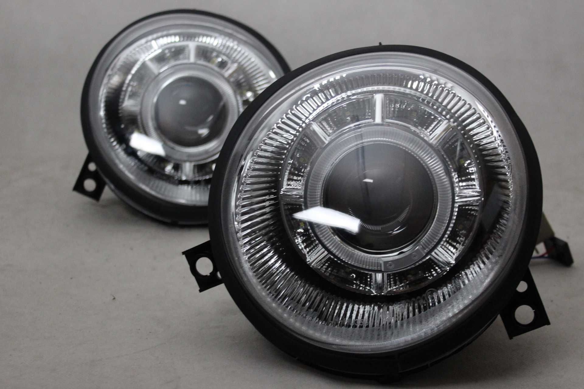 Reflektory lampy przednie przód VW LUPO 98-05 Chrom LED TUNING RINGI