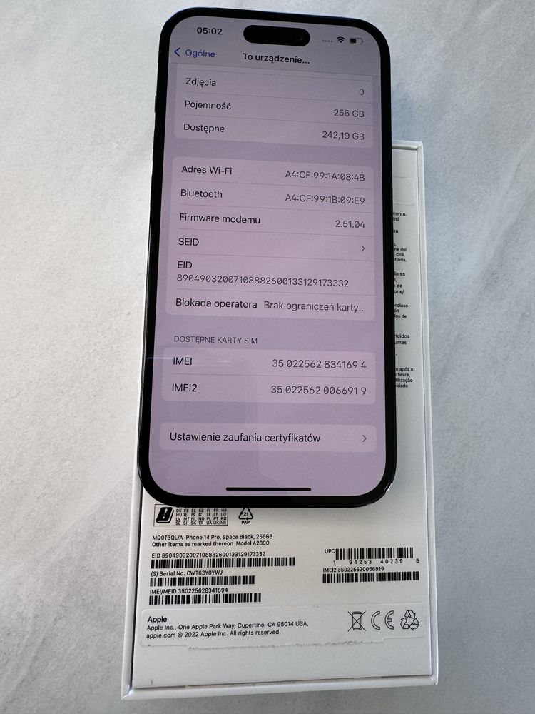 Iphone 14 pro 256 GB Ideał