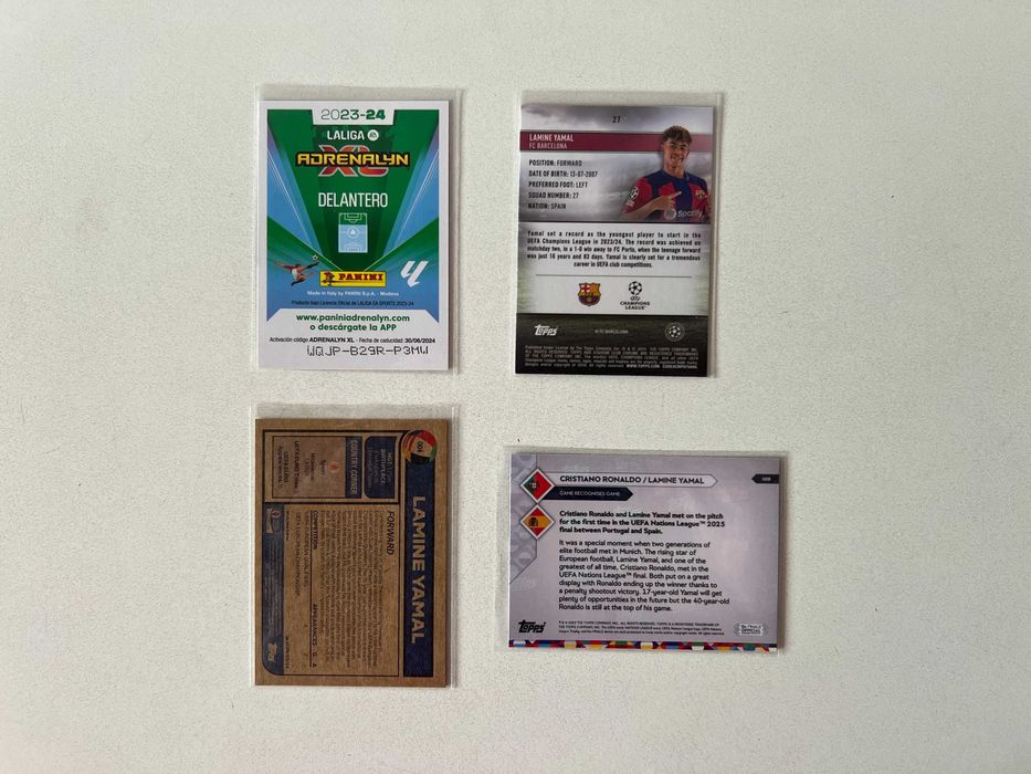 Lamine Yamal cartas Topps Panini