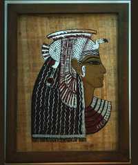 Egipski obraz na papirusie Kleopatra