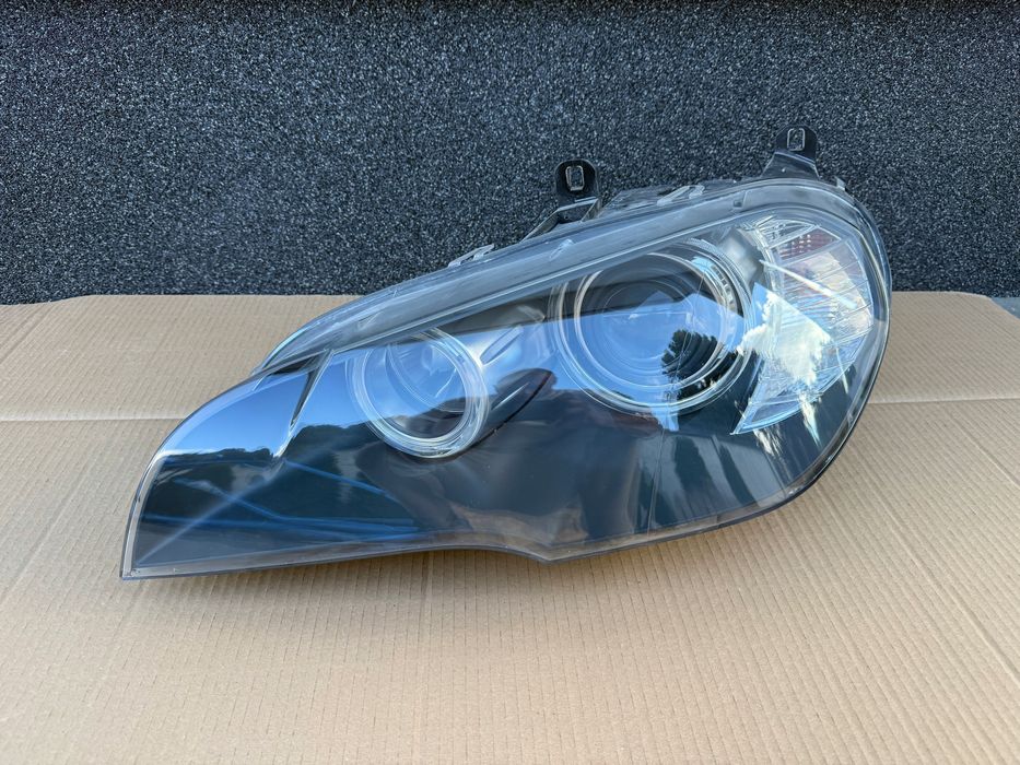 bmw x5 e70 06- lampa przod lewa ladna demontaz zwykla soczewka h7 eu