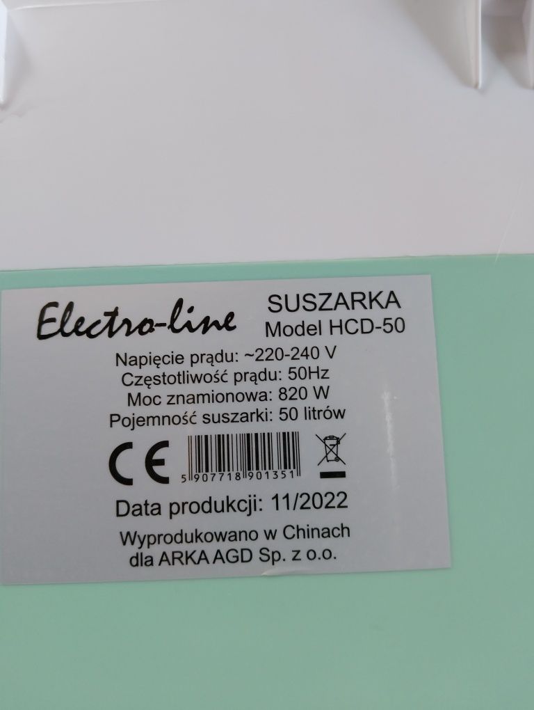 Suszarka do ubrań electro- linę Hcd50
